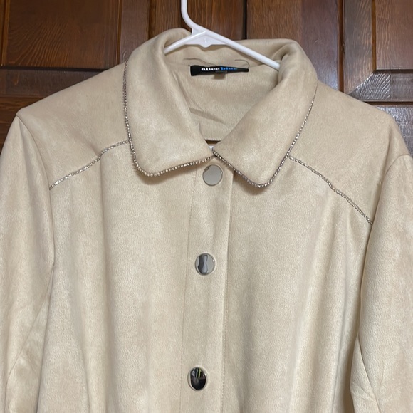 Alice Blue Collared Trench coat - Picture 2 of 4